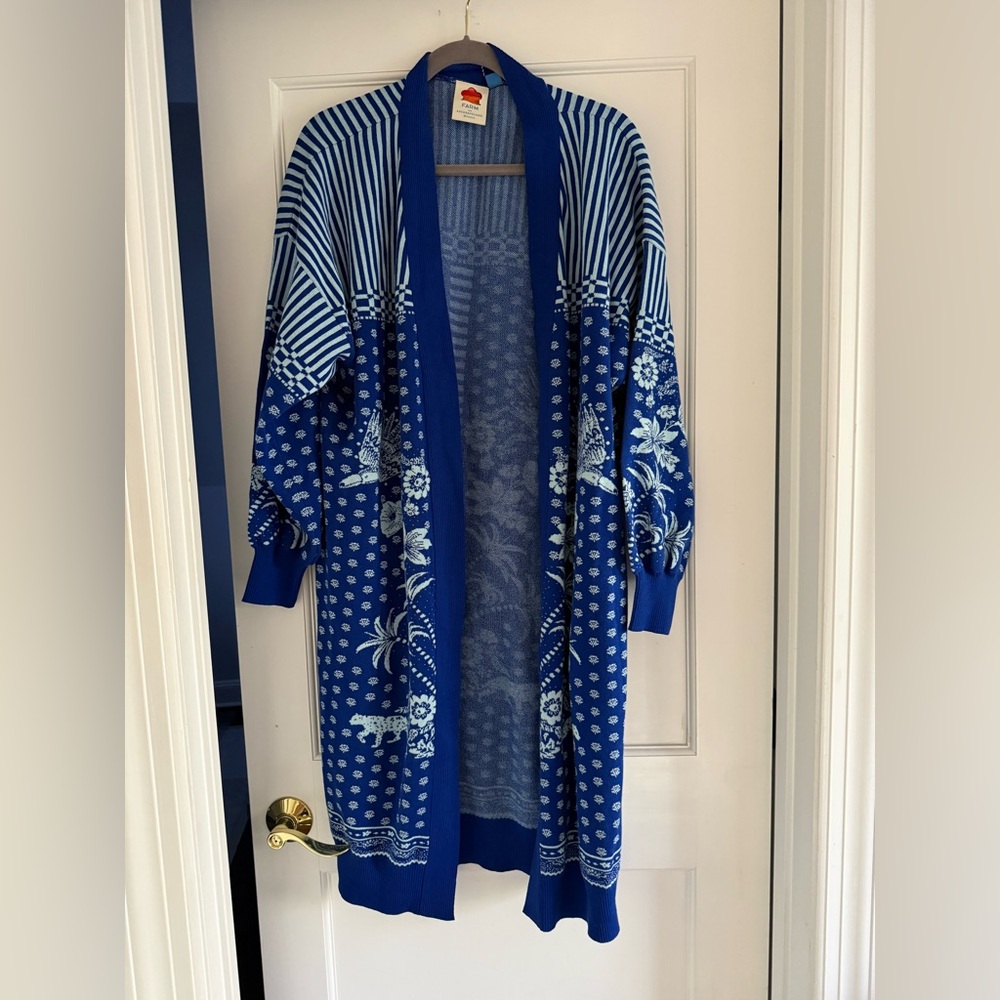 NWT Farm Rio x Anthropologie Printed Cardigan - Picture 4 of 9